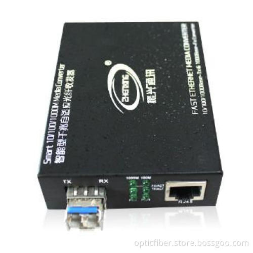 10/100/1000M Singlemode Fiber Media Converter+1 SFP